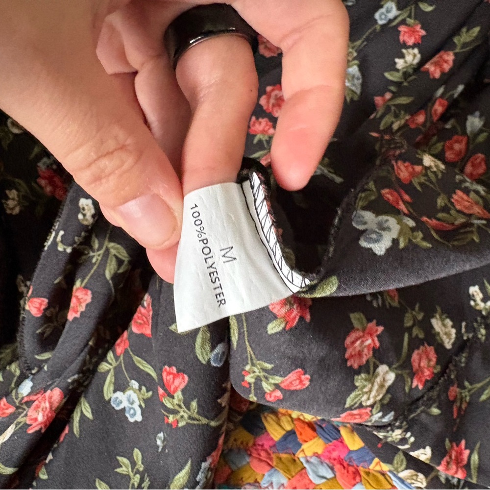 WHIMSICAL FLORAL SLITTED MIDI SKIRT - Picture 7 of 7